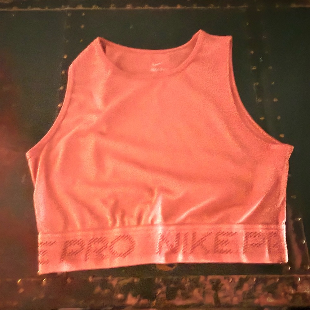 Nike Pro Sheer Cropped Training Tank Sports Bra Women’s Medium